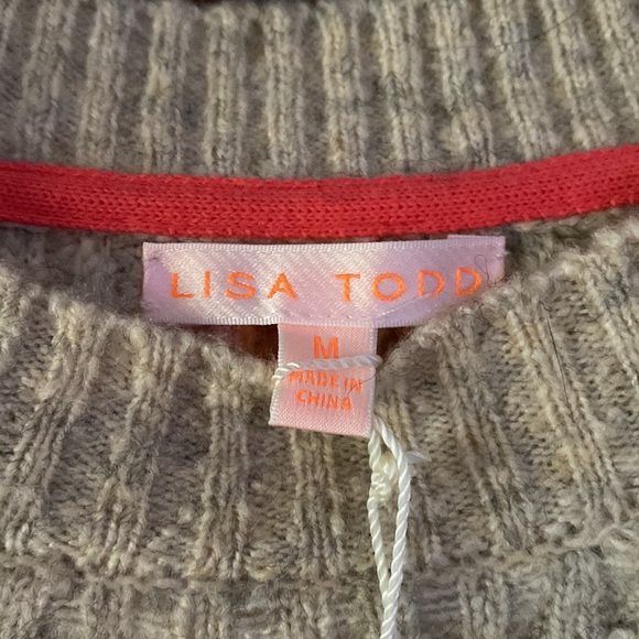 NWT Lisa Todd stitch me sweater in oat medium - Picture 2 of 7